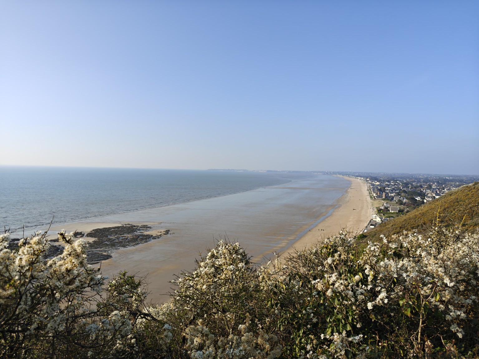 The cliffs above the bay