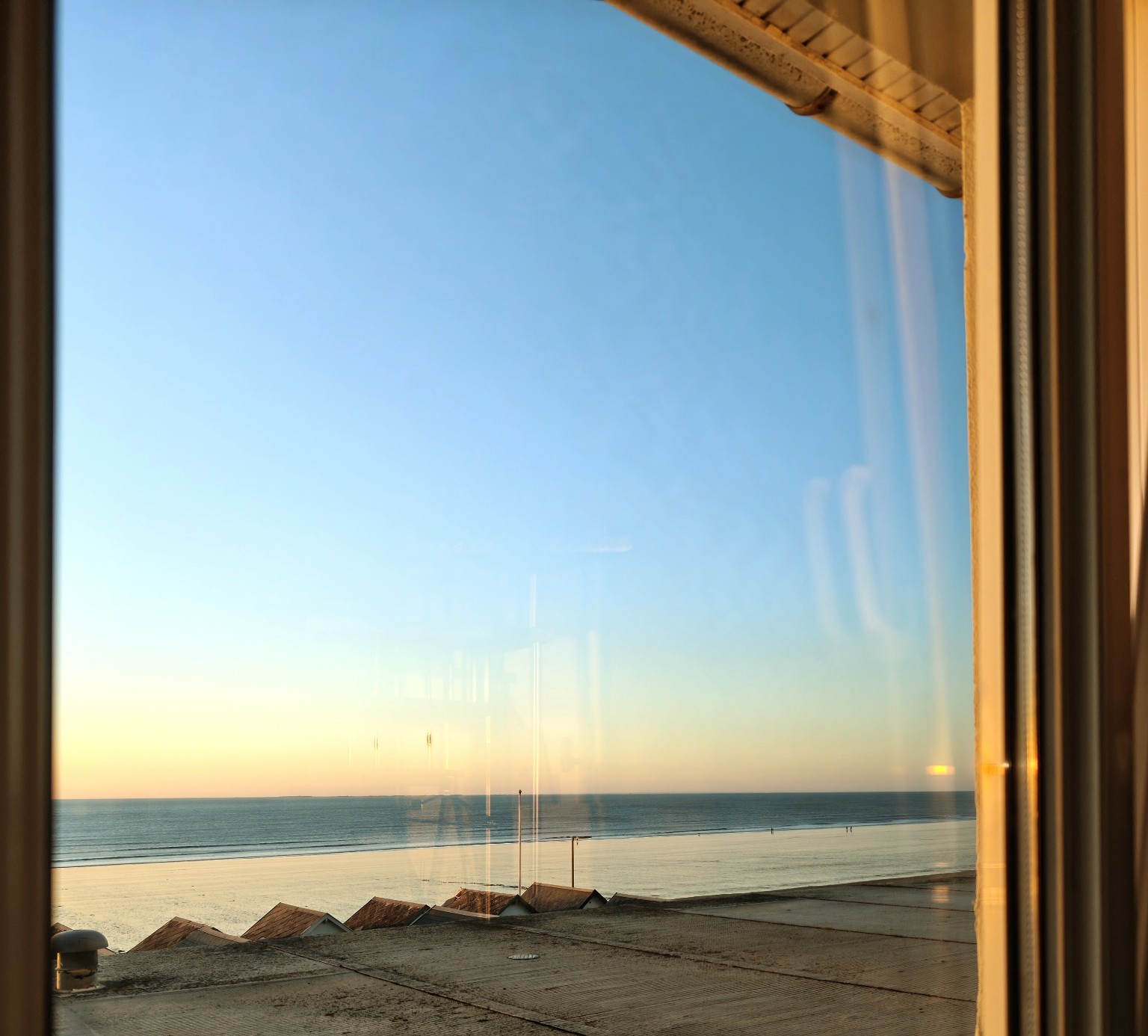 Sunset through the window